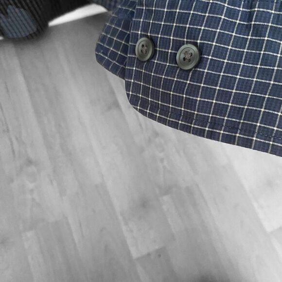 Men’s Structure Blue Check Button Down Shirt Size Medium - Picture 4 of 4